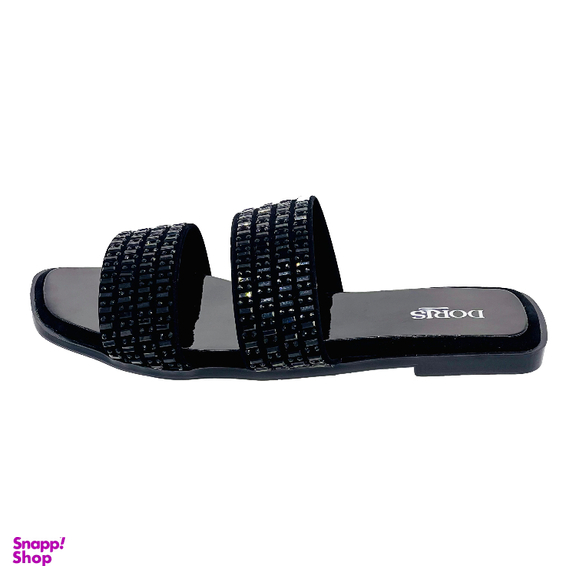 صندل زنانه دوریس مدل آسمان دو بند رنگ مشکی