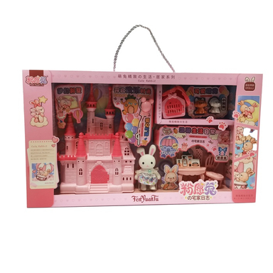 اسباب بازی ست خرگوشی با لوازم و قصر طرح 005