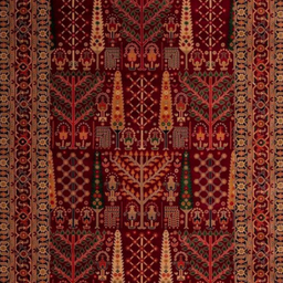 فرش ماشینی بزرگمهر کلکسیون آریا طرح 78117 رنگ شرابی