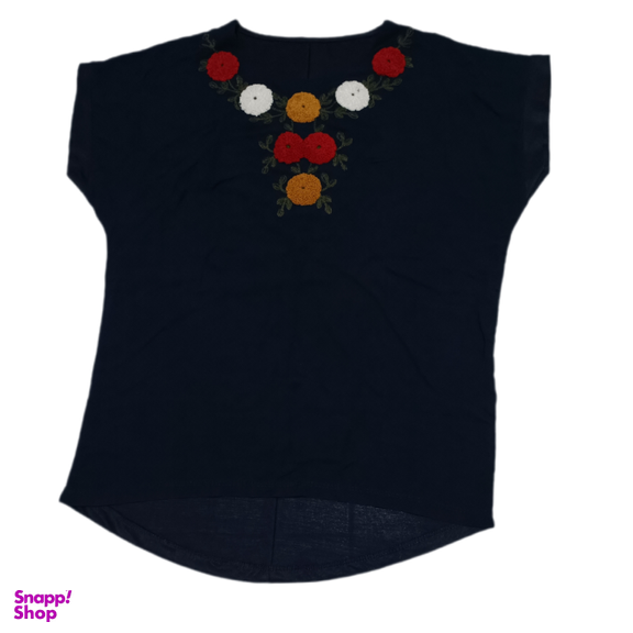 تیشرت زنانه کد 77543 رنگ سرمه ای