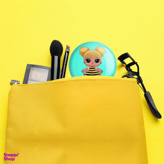 آینه جیبی خندالو طرح عروسک ال او ال LOL مدل تاشو کد 27871