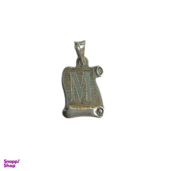 آویز نقره زنانه مدل حرف M کد 13975