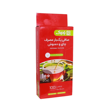 فیلتر چای و دمنوش بادوک بسته 100 عددی