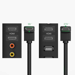 کابل 2.0 HDMI با سوکت 90 درجه یوگرین مدل HD103 کد 10172 طول 1 متر