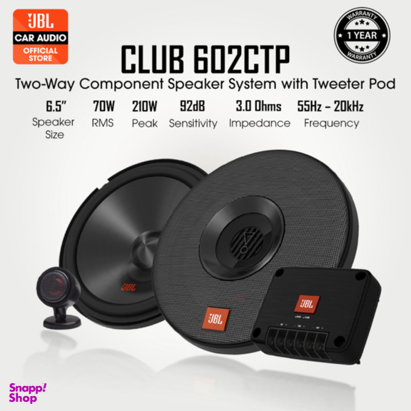 کامپوننت 6.5 اینچ خودرو جی بی ال مدل Club 602 CTP