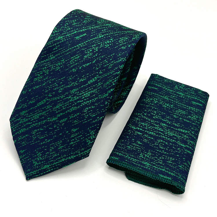 ست کراوات و دستمال جیب مردانه طرح لوییس کاوالی طرح کج راه کد 557