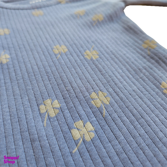 بادی نوزادی نیم ایت طرح برگ شبدر کد 10255 رنگ آبی تیره