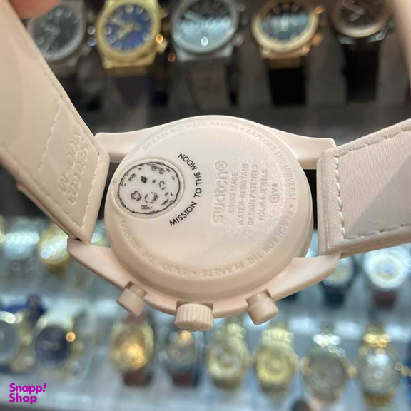 ساعت عقربه ای مردانه طرح امگا مدل MOONPHASE سه موتوره فعال