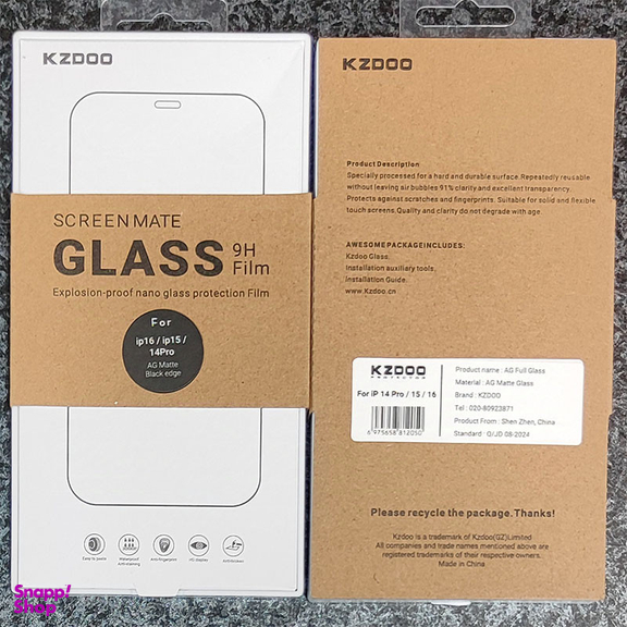 محافظ صفحه نمایش مات کی -زد دوو مدل AG-Matte-k مناسب برای گوشی موبایل اپل iPhone 16/ 15/ 14 Pro