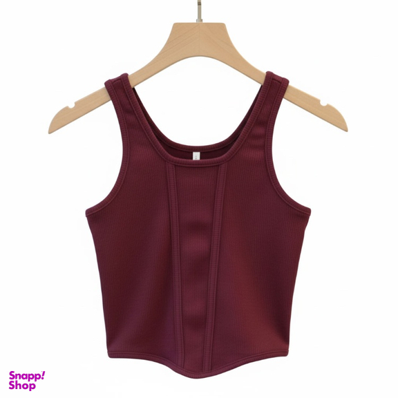 تاپ کراپ زنانه کد 68 رنگ زرشکی