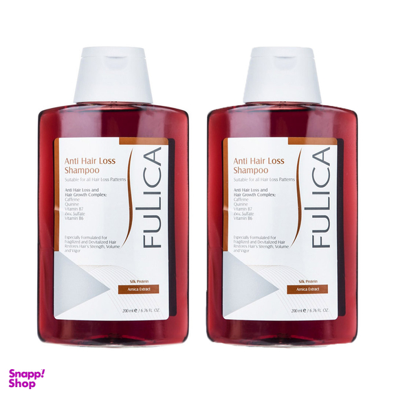 شامپو تقویت کننده و ضدریزش مو فولیکا حجم 200 میلی لیتر مجموعه 2 عددی