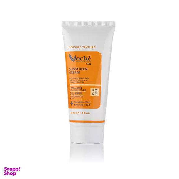 کرم ضد آفتاب بی رنگ وچه با SPF+50 مناسب پوست چرب و مستعد آکنه حجم 40 میلی لیتر