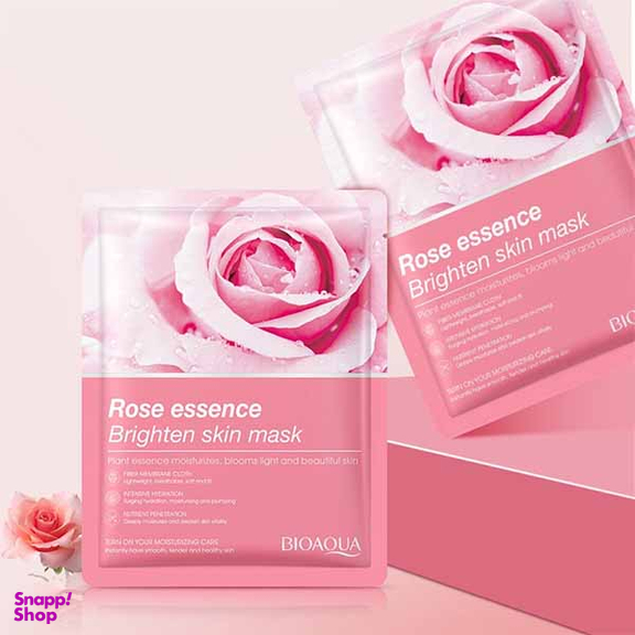 ماسک ورقه ای بایوآکوا مدل آووکادو، کیوی، خیار و گل رز مجموعه 4 عددی