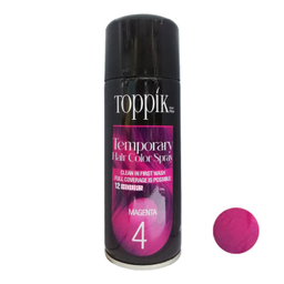 اسپری رنگ مو تاپیک هیر فیلر مدل Temporary حجم 150 میلی لیتر رنگ سرخابی