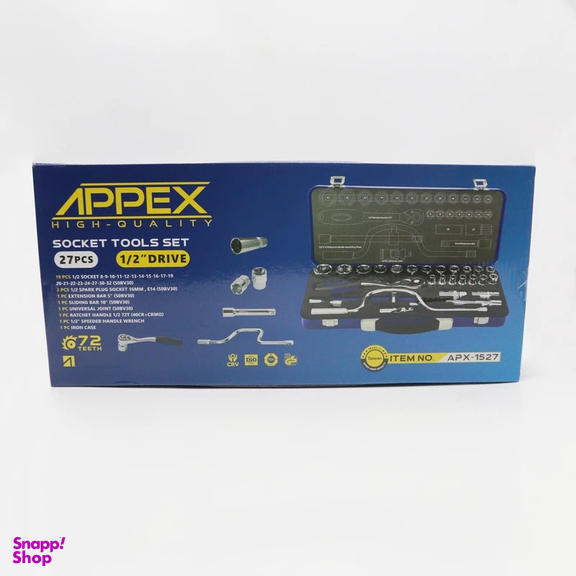 آچار بکس اپکس مدل AJ-APX-1527 مجموعه 27 عددی