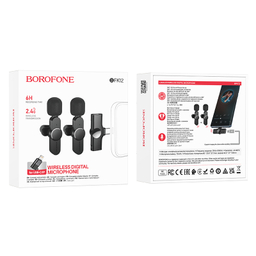 میکروفون یقه ای بروفون مدل BFK12 Type-C/Lightning مجموعه 2 عددی