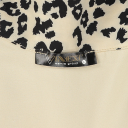 شومیز مجلسی زنانه لوینت مدل پلنگی کد 0136 رنگ کرم روشن