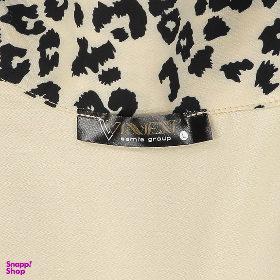 شومیز مجلسی زنانه لوینت مدل پلنگی کد 0136 رنگ کرم روشن