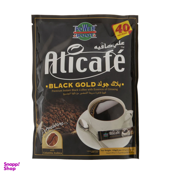 پودر قهوه علی کافه مدل Black Gold وزن 2٫5 گرم بسته 40 عددی