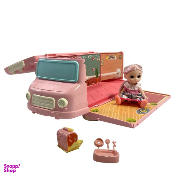 اسباب بازی خانه عروسکی مدل اتوبوسی طرح کمپر