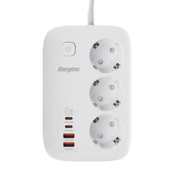چندراهی برق 3 خانه انرجایزر فست شارژ مدل EPB3250W01EU طول 2 متر