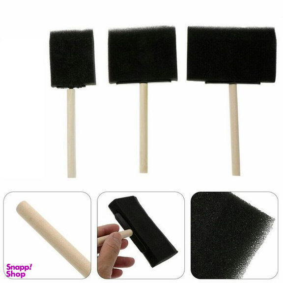 ابزار سفالگری به گز مدل تامپون سر تخت مجموعه 3 عددی