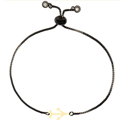 دستبند طلا 18 عیار زنانه کرابو طرح لنگر مدل Kr100250