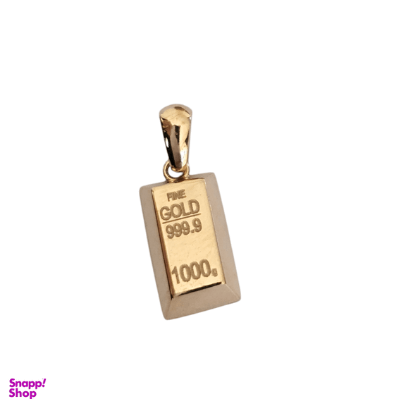پلاک گردنبند طلا 18 عیار زنانه لوتوس مدل شمش کد J-0915-78
