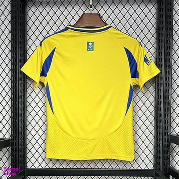 ست تیشرت و شلوارک ورزشی پسرانه مدل النصر عربستان Home 2025