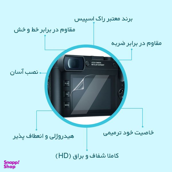 محافظ صفحه نمایش دوربین شفاف راک اسپیس مدل HyGEL مناسب برای دوربین عکاسی کانن 5D MARK iv screen