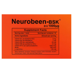 ویال خوراکی نوروبین 1000 میکروگرم طعم هلو بنیان سلامت کسری بسته 10 عددی