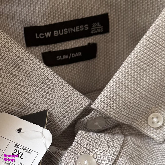 پیراهن آستین بلند یقه برگردان مردانه ال سی وایکیکی مدل Business Man