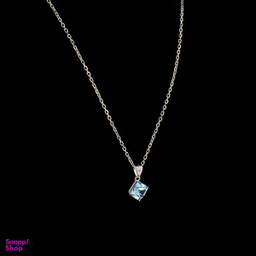 گردنبند نقره زنانه طرح سواروسکی مدل مکعب ظریف کد 44875602