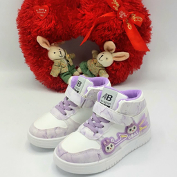 نیم بوت دخترانه مدل RO10217 رنگ سفید بنفش