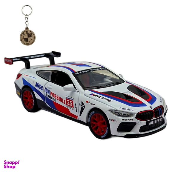 ماکت ماشین ناب سل مدل بی ام و ام 8 فلزی چراغدار BMW M8 GT همراه با جاسوییچی