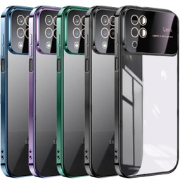 کاور گوشی موبایل مدل الکترو لنز شفاف مناسب سامسونگ Galaxy A12 4G / A12 5G / M12 / F12