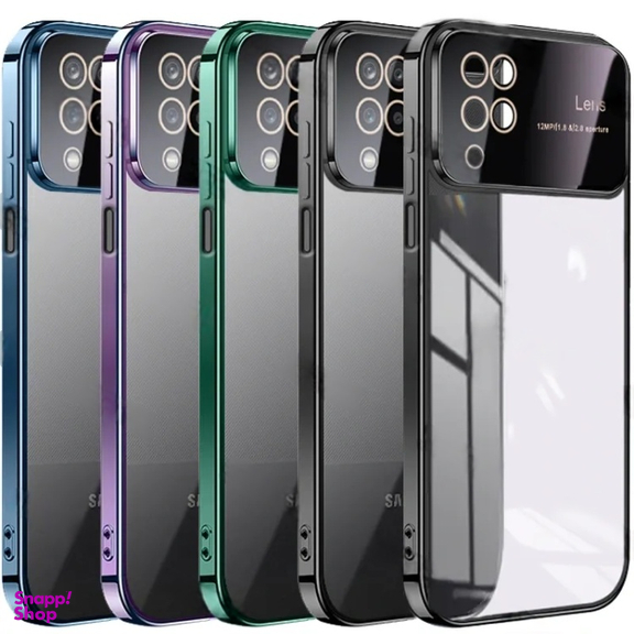 کاور گوشی موبایل مدل الکترو لنز شفاف مناسب سامسونگ Galaxy A12 4G / A12 5G / M12 / F12