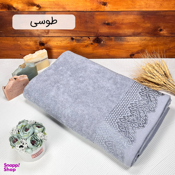 حوله حمام دنیز طرح نازلی سایز 100×155 سانتی متر