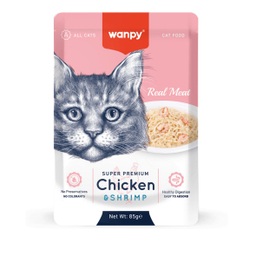 پوچ گربه ونپی مدل Chicken & Shrimp کد 005 وزن 85 گرم