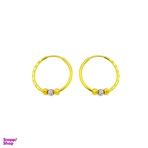 گوشواره حلقه ای طلا 18 عیار زنانه زرلاین مدل البرنادو کد E-500045