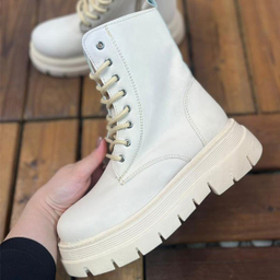 نیم بوت زنانه مدل برشکا کد 1253 رنگ کرم