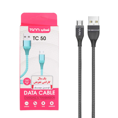 کابل دیتا MicroUSB به USB تسکو مدل TC 50 طول 1 متر