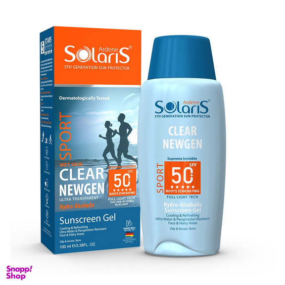 ضد آفتاب هیدرو الکلی آردن سولاریس مدل Clear Newgen SPF 50 بی رنگ حجم 100 میلی لیتر