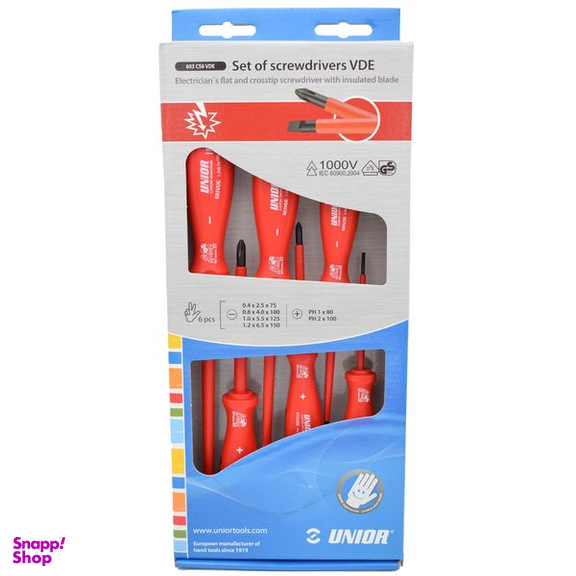 پیچ گوشتی یونیور مدل 603CS6VDE بسته 6 عددی