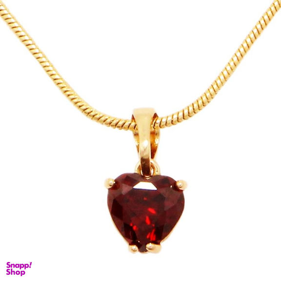 پلاک گردنبند زنانه ژوپینگ مدل یاقوت قرمز