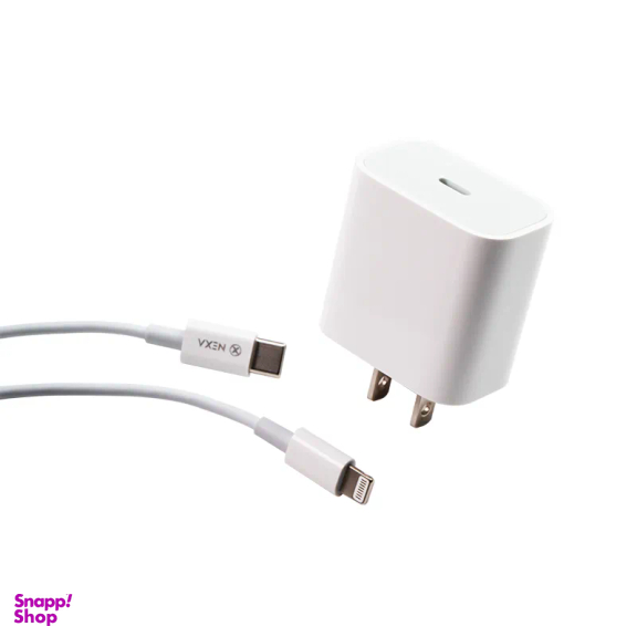شارژر دیواری نکسا مدل C102L به همراه کابل Type-C به Lightning طول 1 متر