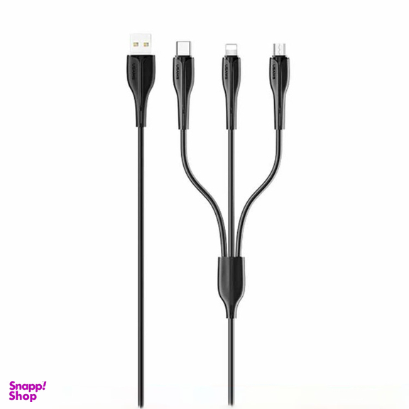 کابل تبدیل USB به Type-C/Lightning/USB-C یوسمز مدل US-SJ374 U38 طول 1 متر