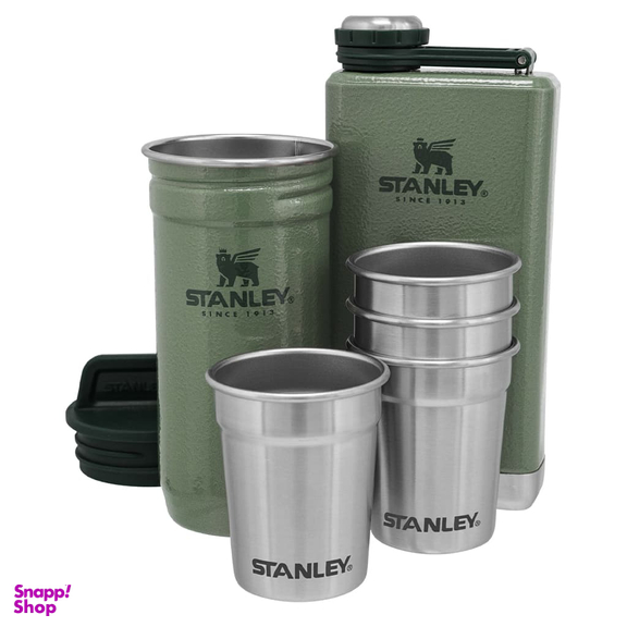 ست ماگ و قمقمه استنلی مدل Pre-Party Shot Glass + Flask مجموعه 6 عددی