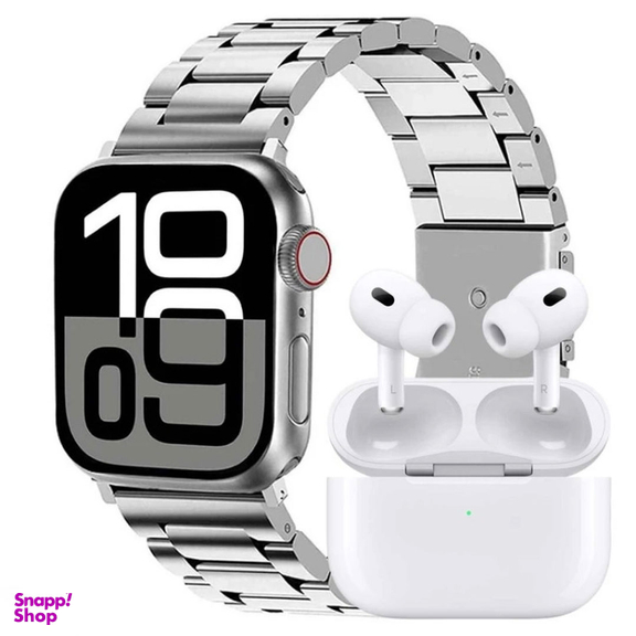 ساعت هوشمند ورنا مدل W46 max مجموعه ۷ بندی به همراه هندزفری بی سیم Airpod pro
