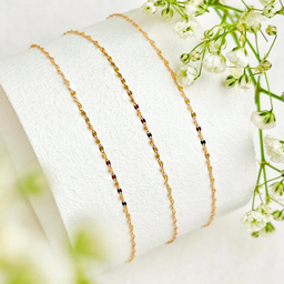 دستبند طلا 18 عیار زنانه دیانا مدل پولکی سوپرلایت